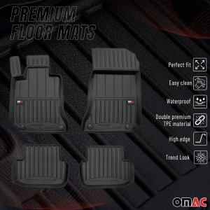 Mercedes-Benz E-Class Coupe C207 Floor Mat - Omac - Proline Premium TPE - Black - '09-'17